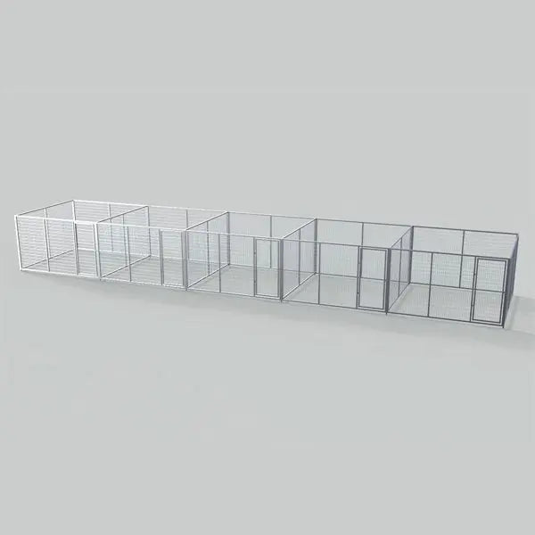 TK Products Complete 5-Run Kennel 10’x10′ w/ Stainless Steel Hardware