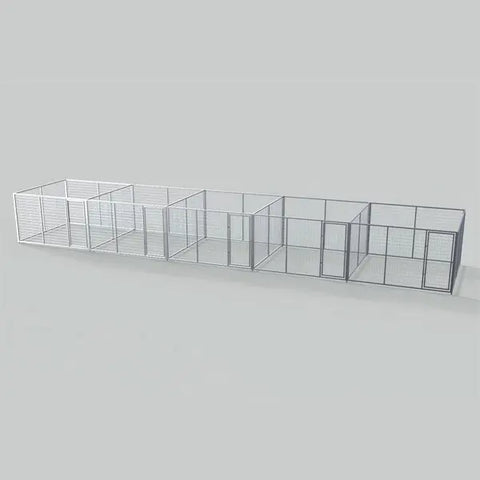TK Products Complete 5-Run Kennel 10’x10′ w/ Stainless Steel Hardware