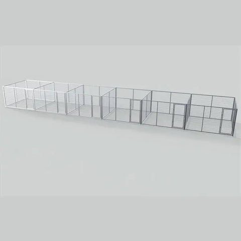 TK Products Complete 6-Run Kennel 10’x10′ w/ Stainless Steel Hardware