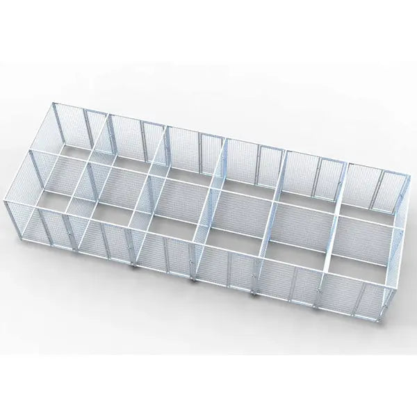 TK Products Back to Back Complete 12-Run Kennel 5’x5’ w/ Stainless Steel Hardware