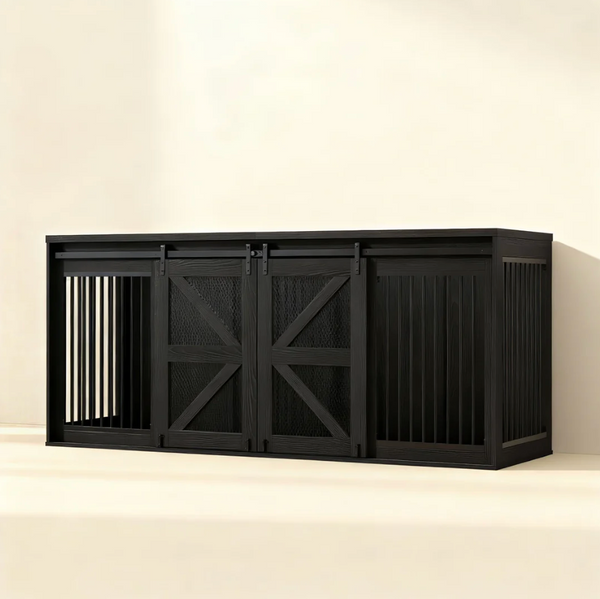 OnePaw HAVEN Farmhouse-Inspired Dual-Dog Furniture Crate – Dens