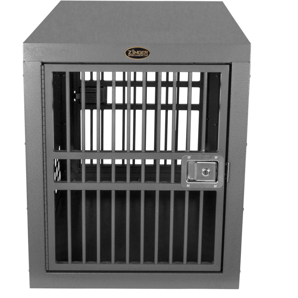 Zinger Deluxe Double Door Dog Crate with Front and Back Entry-Dens & Kennels
