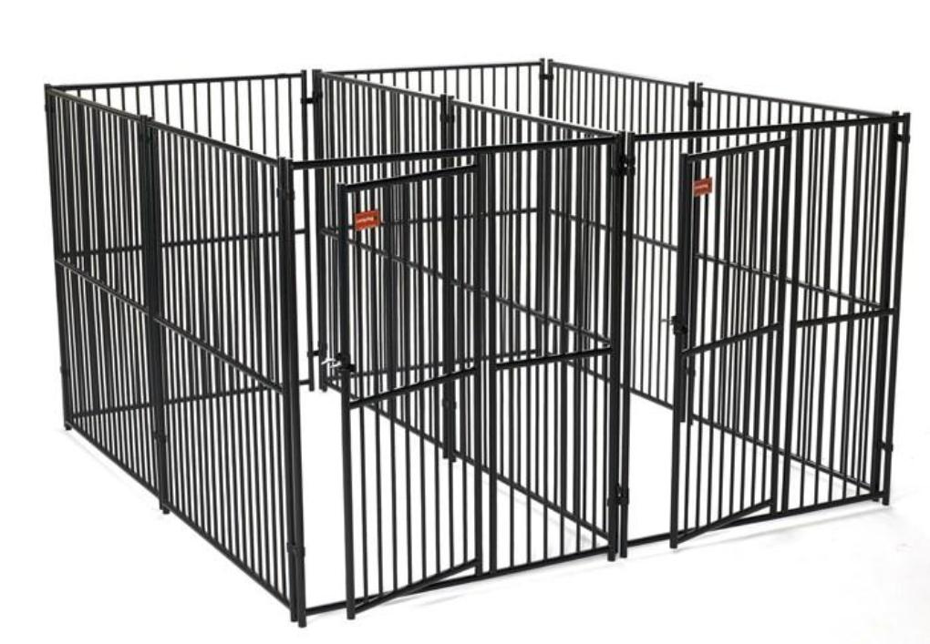 Lucky Dog European Style Modular 2-Run Kennel with Common Wall 5'x10'
