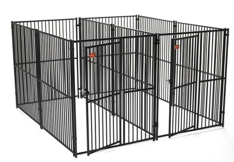 Lucky Dog European Style Modular 2-Run Kennel with Common Wall 5'x10'