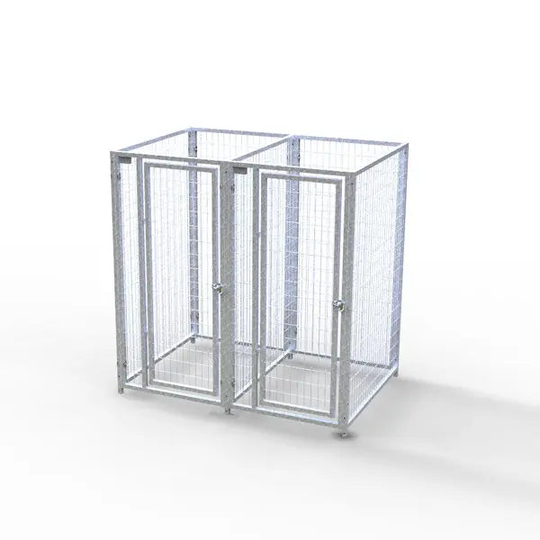TK Products Complete 2-Run Kennel 3’x4′ w/ Stainless Steel Hardware