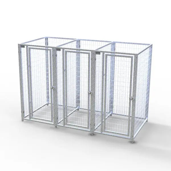 TK Products Complete 3-Run Kennel 3’x4′ w/ Stainless Steel Hardware