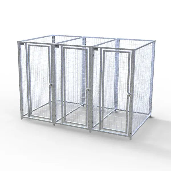 TK Products Complete 3-Run Kennel 3’x5′ w/ Stainless Steel Hardware