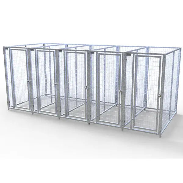 TK Products Complete 5-Run Kennel 3'x6′ w/ Stainless Steel