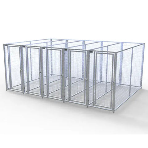 TK Products Complete 5-Run Kennel 3'x10′ w/ Stainless Steel