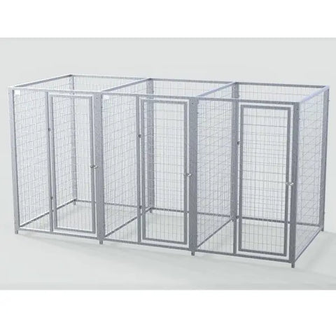 TK Products Complete 3-Run Kennel 4’x5′ w/ Stainless Steel Hardware