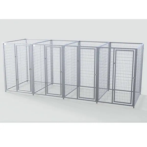 TK Products Complete 4-Run Kennel 4’x5′ w/ Stainless Steel Hardware