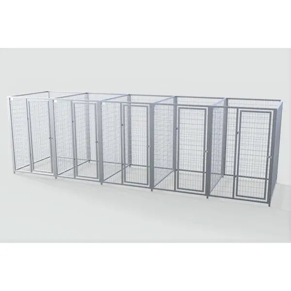 TK Products Complete 5-Run Kennel 4’x5′ w/ Stainless Steel Hardware