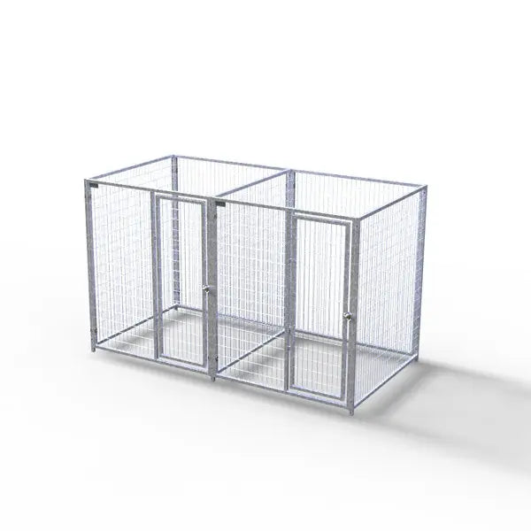 TK Products Complete 2-Run Kennel 5’x5′ w/ Stainless Steel Hardware