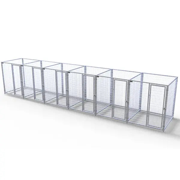 TK Products Complete 6-Run Kennel 5’x5′ w/ Stainless Steel Hardware