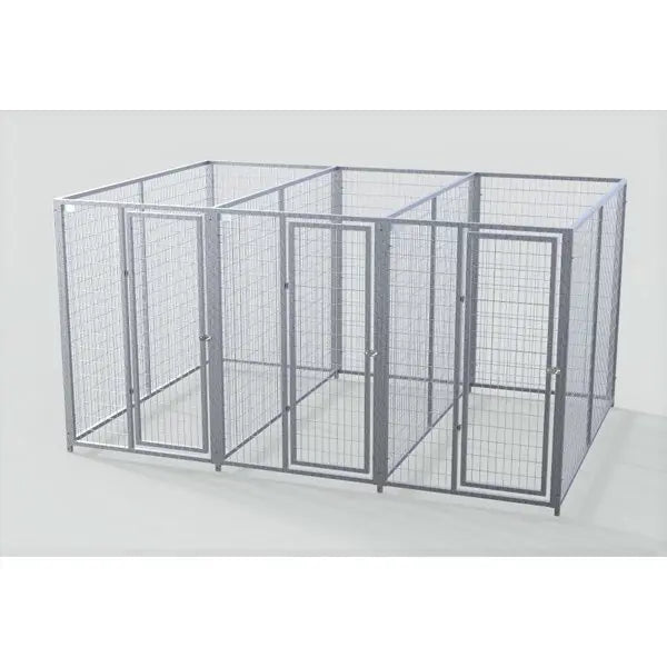 TK Products Complete 3-Run Kennel 4’x8′ w/ Stainless Steel Hardware