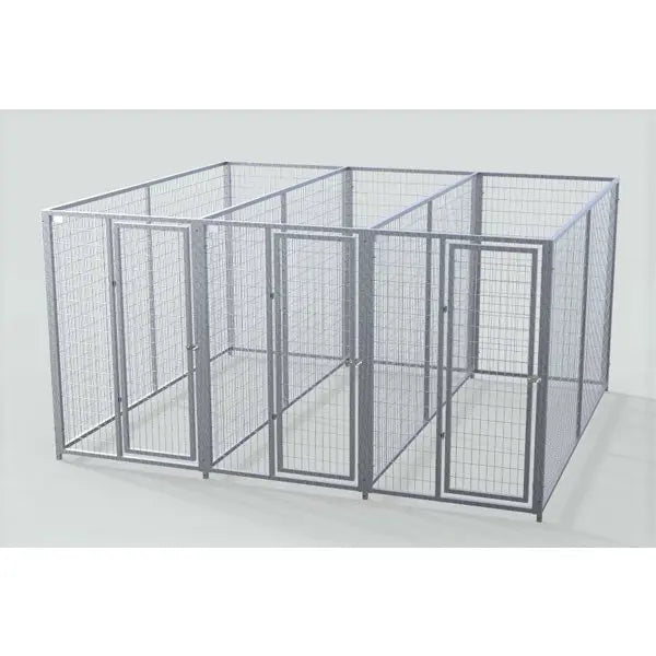 TK Products Complete 3-Run Kennel 4’x10′ w/ Stainless Steel Hardware