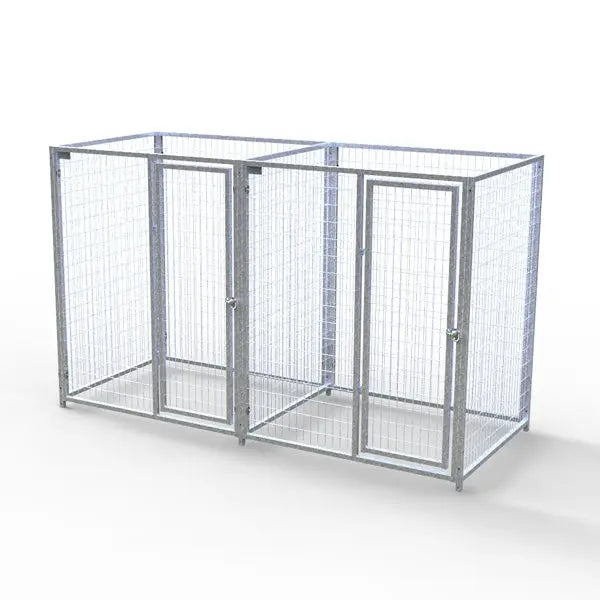 TK Products Complete 2-Run Kennel 5’x4′ w/ Stainless Steel Hardware