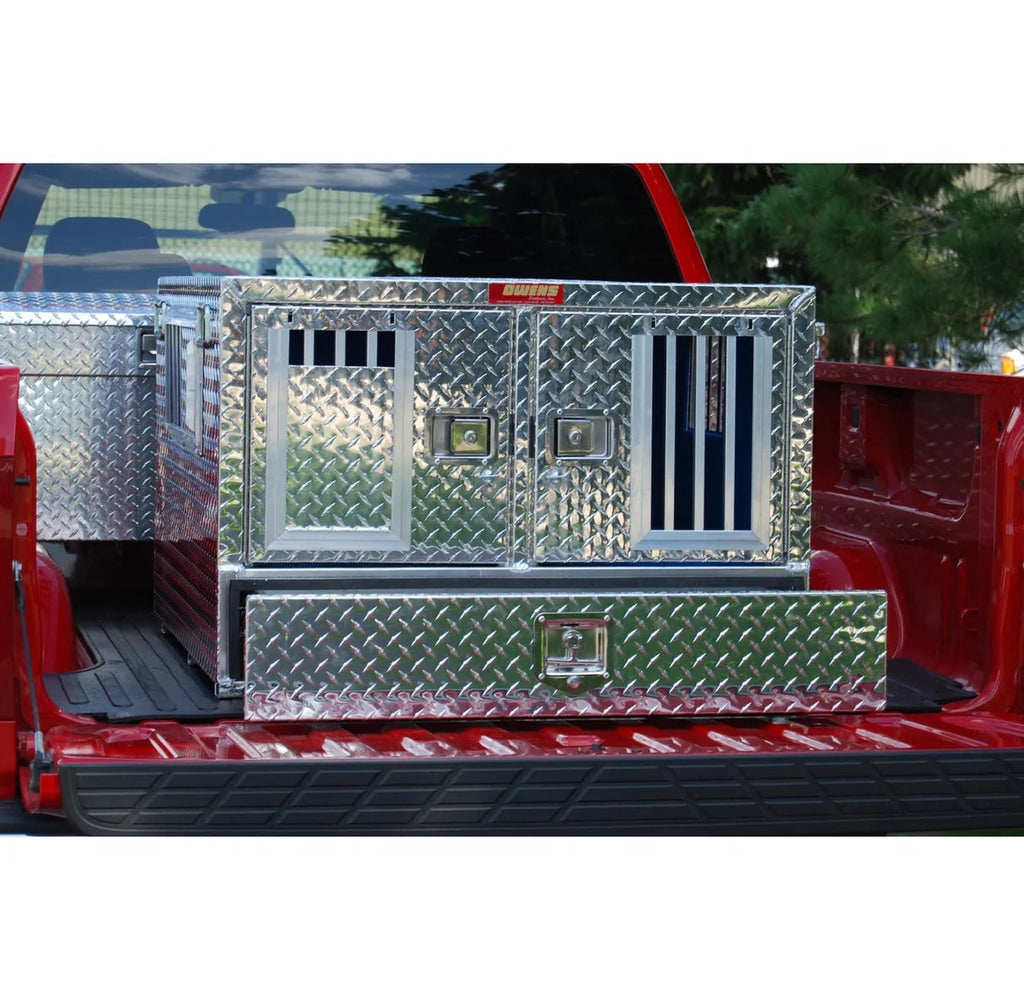 Owens Dog Box 55020W Pro Hunter Series Double Compartment with Bottom Drawer