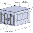 Owens Dog Box 55461 Hunter Series Tall Double Compartment Dimensions