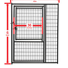 Lucky Dog Black Welded Wire Modular Gate in 6'H x 5'W