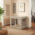 OnePaw CALLISTO dog crate in a living room setting with decor elements.