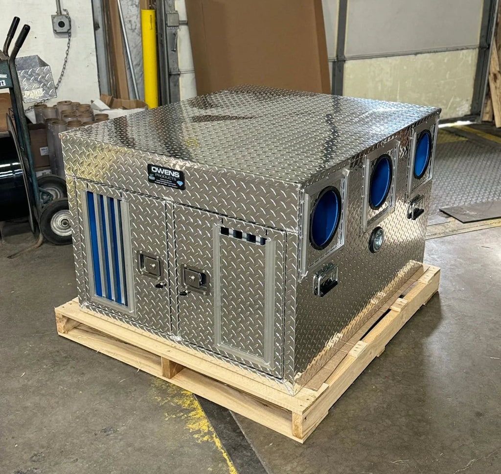 Owens Dog Box 55061 Hunter Series Double Compartment