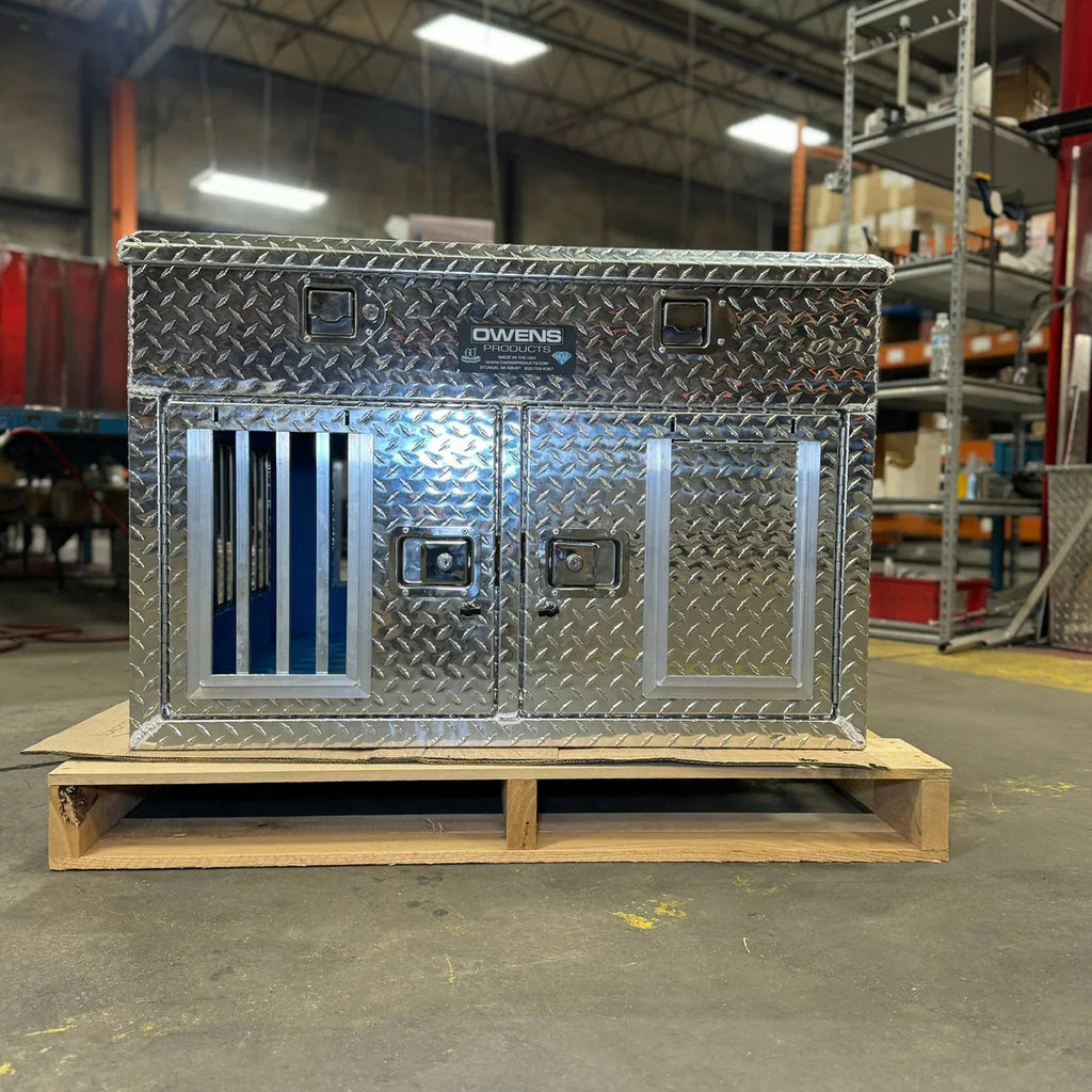 Owens Dog Box 55011 Hunter Series Double Compartment with Top Storage