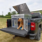 Owens 55107 Double Compartment Top Storage Dog Box with Noose Pole Openings