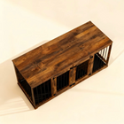 OnePaw LIVIA wooden pet crate with metal bars on a white background.