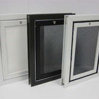 Three Security Boss SB4 Pet Screen Doors with different frame colors on a white background