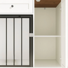 OnePaw SELENE wooden pet crate with sliding door and wooden top.