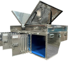 Owens Dog Box 55053 Hunter Series Triple Compartment with Top Storage and Wheel Well Notches