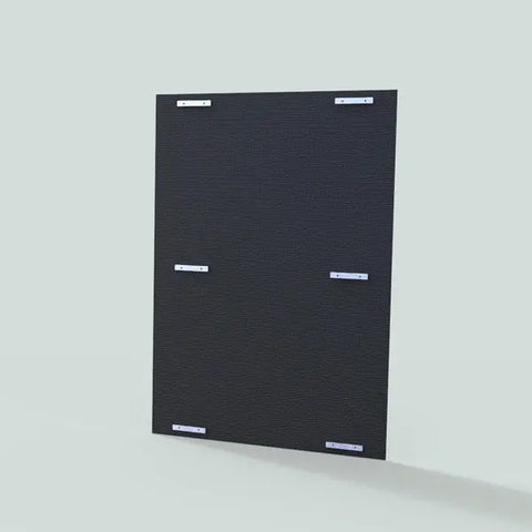 Isolation Panel HDPE 45.25″x48″ Black, w/ 8-SS brackets and bolts, 8′, 4′ side-Dens & Kennels
