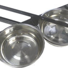Lucky Dog Stainless Steel Double (2 bowls) Rotating Food & Water Pet Bowls