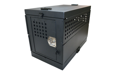 Owens LARGE COLLAPSIBLE WORKING DOG CRATE / SINGLE COMPARTMENT / 22.25 W X 34 D X 29 H / MILL FINISH ALUMINUM