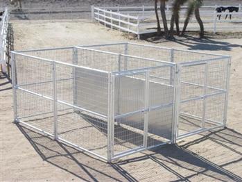 Rhino 2-Run Dog Kennel with Fight Guard Divider 6'x12'