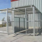 Rhino 2-Run Dog Kennel with Roof Shelters & Fight Guard Divider 5'x10'