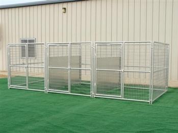 Rhino 3-Run Dog Kennel with Fight Guard Dividers 6'x8'